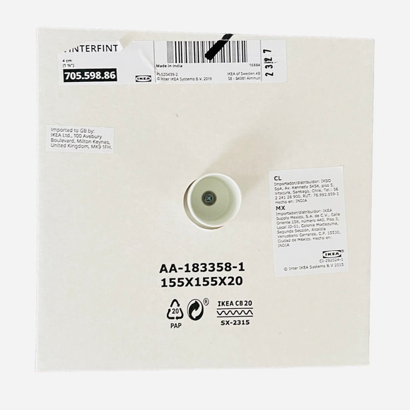 IKEA VINTERFINT White Fluted Candle Holder (Set of 2) - Picture 3 of 3